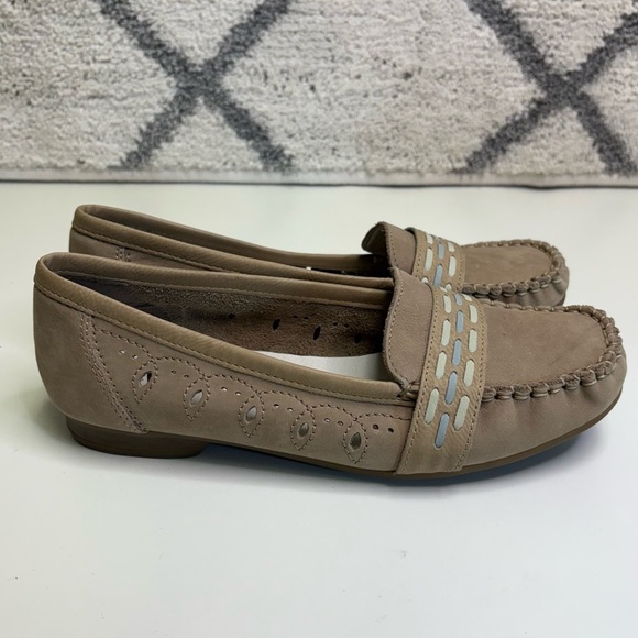 Rieker Women’s EU 38 Tan Flats Moccasin-Style Loafers Soft Leather Anti-Stress - Picture 5 of 10